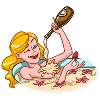 🥴-Blondie Vacation, Telegram Sticker