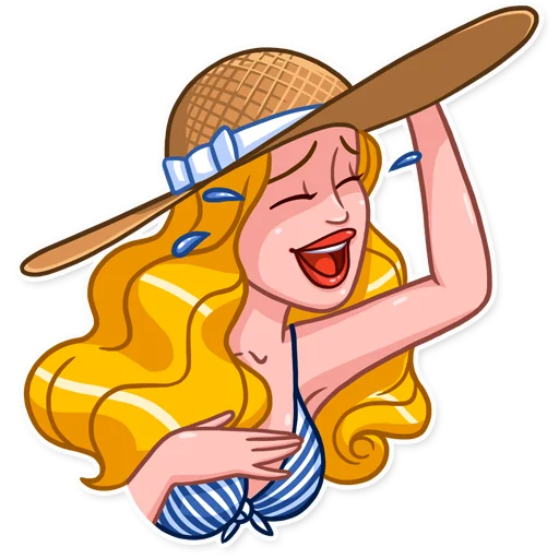 Blondie Vacation, telegram sticker