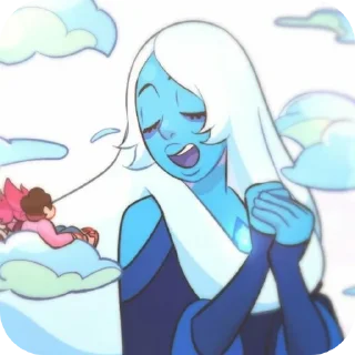 😌-Blue Diamond • @Earth928B, Telegram Sticker