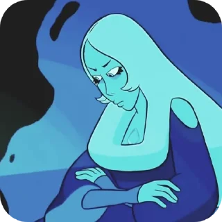 ☹-Blue Diamond • @Earth928B, Telegram Sticker