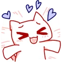 😍-BlueRabbit&RedCat, Telegram Sticker