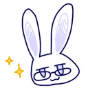 😎-BlueRabbit&RedCat, Telegram Sticker