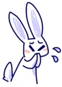 😓-BlueRabbit&RedCat, Telegram Sticker