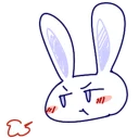 😤-BlueRabbit&RedCat, Telegram Sticker