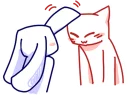 ☺️-BlueRabbit&RedCat, Telegram Sticker