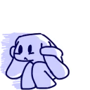 😱-BlueRabbit&RedCat, Telegram Sticker