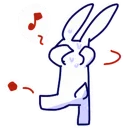 😅-BlueRabbit&RedCat, Telegram Sticker
