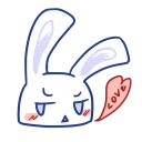 😘-BlueRabbit&RedCat, Telegram Sticker