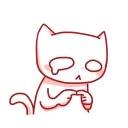 😢-BlueRabbit&RedCat, Telegram Sticker