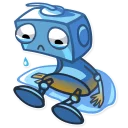 😢-Robo Blues, Telegram Sticker