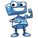 💪-Robo Blues, Telegram Sticker