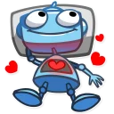 ❤-Robo Blues, Telegram Sticker