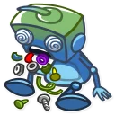 😷-Robo Blues, Telegram Sticker