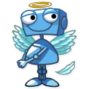 😇-Robo Blues, Telegram Sticker