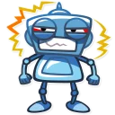😖-Robo Blues, Telegram Sticker