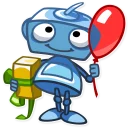 🎁-Robo Blues, Telegram Sticker