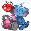 😘-Robo Blues, Telegram Sticker