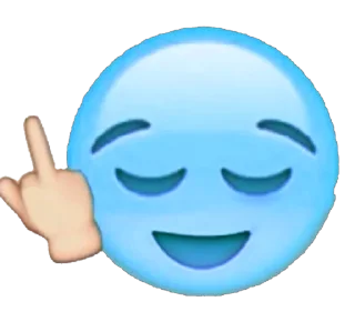 🖕-Blue Sultan 𝘽𝙮 @Team_SEBO, Telegram Sticker