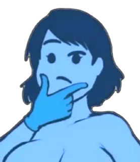 🤔-Blue Sultan 𝘽𝙮 @Team_SEBO, Telegram Sticker