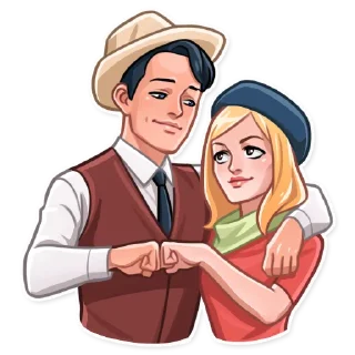 🤜-Bonnie and Clyde, Telegram Sticker