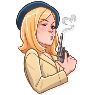 😘-Bonnie and Clyde, Telegram Sticker