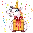 🎁-Unicorn, Telegram Sticker
