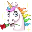 🌹-Unicorn, Telegram Sticker