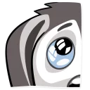 😯-Chuck the Husky, Telegram Sticker