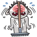 😖-Chuck the Husky, Telegram Sticker