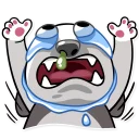 😢-Chuck the Husky, Telegram Sticker