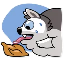 🍴-Chuck the Husky, Telegram Sticker