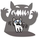 😨-Chuck the Husky, Telegram Sticker