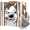 👊-Chuck the Husky, Telegram Sticker