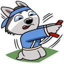 😣-Chuck the Husky, Telegram Sticker