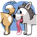 😍-Chuck the Husky, Telegram Sticker