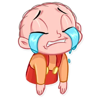 😭-Brian and Stewie, Telegram Sticker