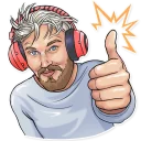 👍-PewDiePie, Telegram Sticker