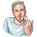 🖕-PewDiePie, Telegram Sticker