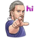 🤚-PewDiePie, Telegram Sticker