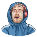 😭-PewDiePie, Telegram Sticker