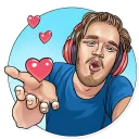 😘-PewDiePie, Telegram Sticker