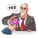 ✅-Go Baldly, Telegram Sticker