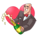 🍾-Go Baldly, Telegram Sticker