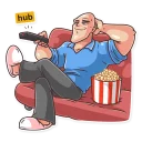 📺-Go Baldly, Telegram Sticker