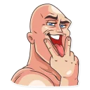 ✌️-Go Baldly, Telegram Sticker