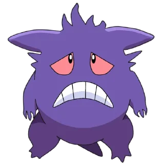 🙁-Gengar @pokemon_daily, Telegram Sticker