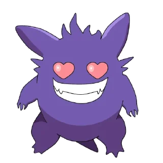 😍-Gengar @pokemon_daily, Telegram Sticker