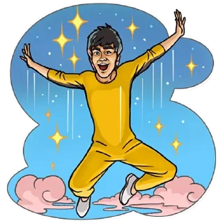 😆-Bruce Lee, Telegram Sticker