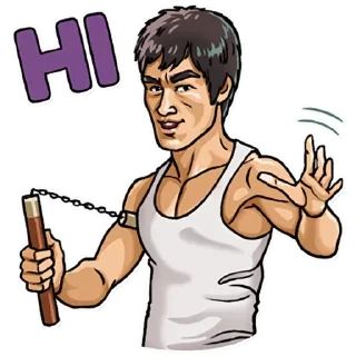 👋-Bruce Lee, Telegram Sticker