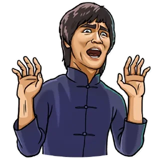 😱-Bruce Lee, Telegram Sticker